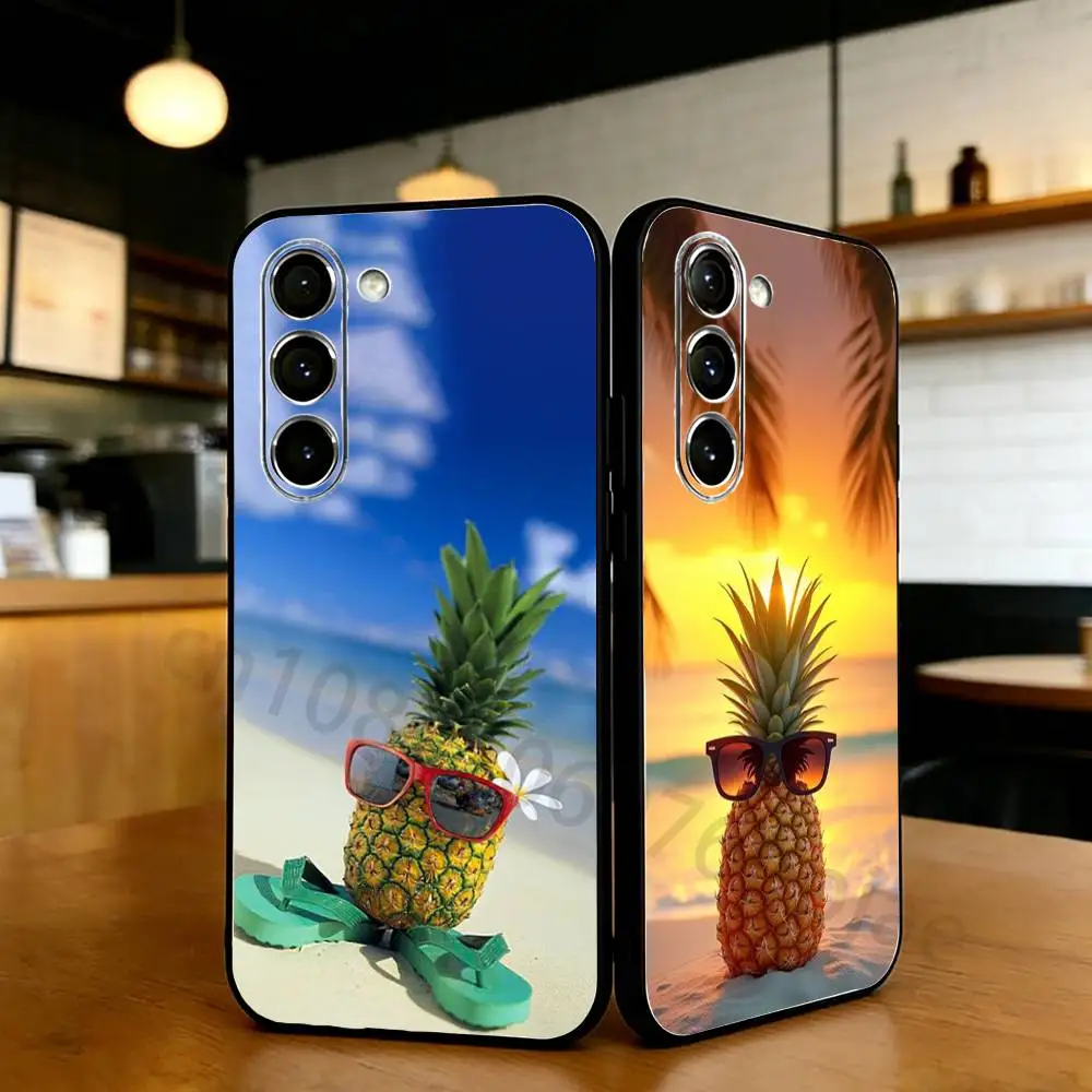 Vacation Pineapple Phone Case For Samsung S20,21,22,23,24,25,26 plus,ultra Silicone Cover