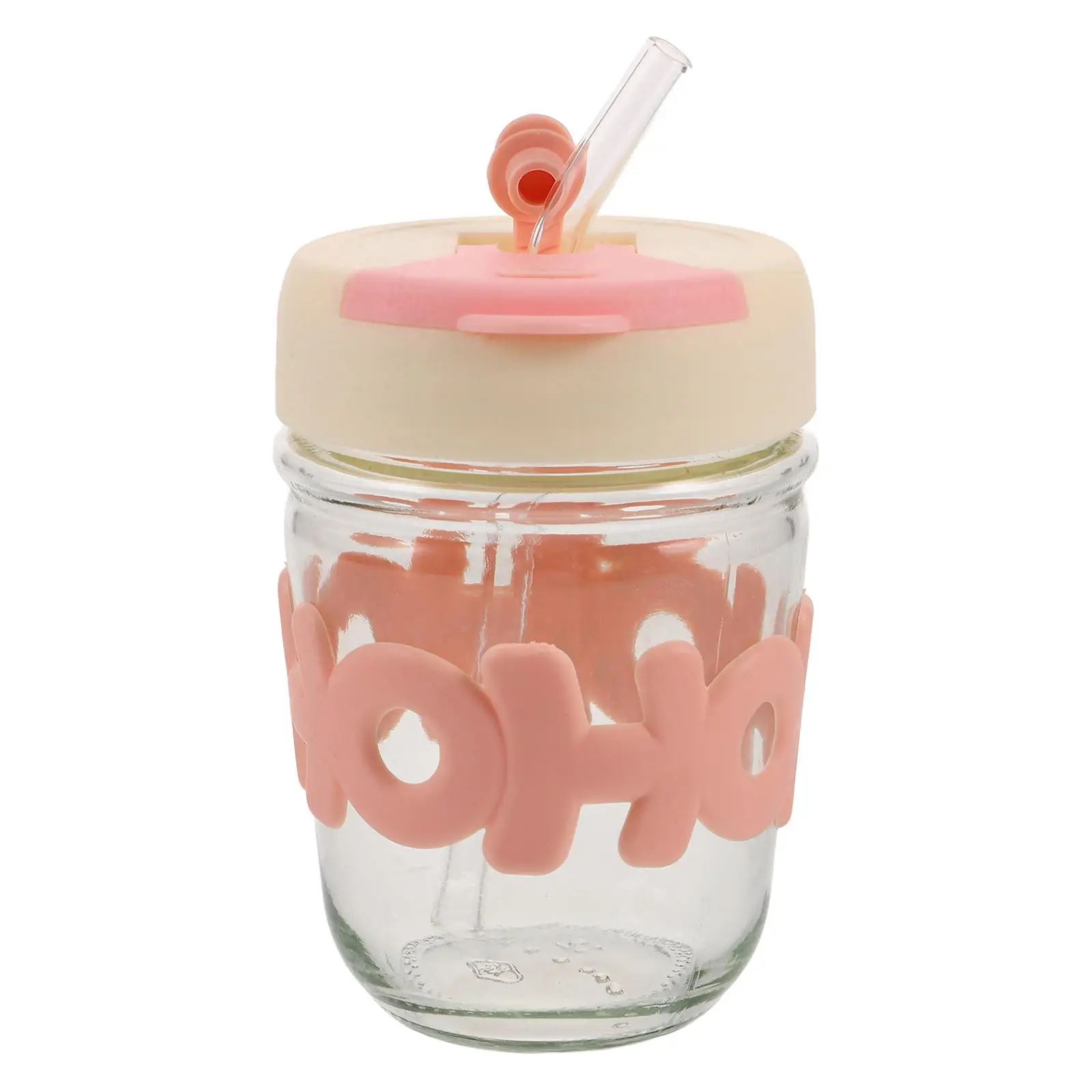 

Double Drinking Glasses Clear Glass Mugs Reusable Cups Glass Can Cup With Lid Straw Heat Resistant Water Bottle Milk Bottles