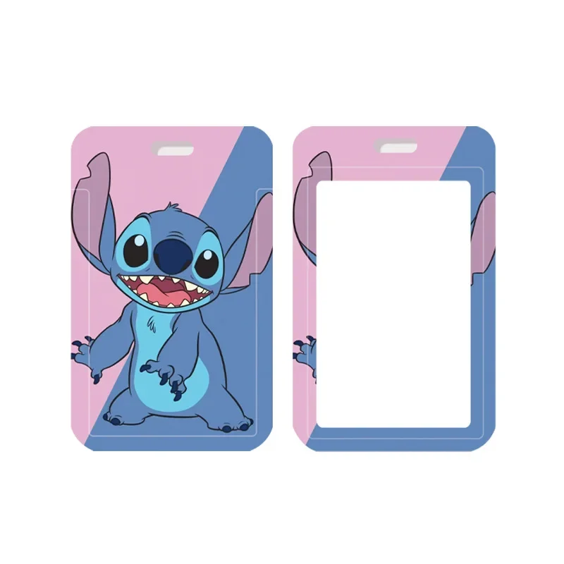 Soporte de tarjeta de identificación para estudiantes de Disney Stitch, tarjeta de identificación creativa sin deslizamiento, soporte de identificación de autobús, Control de acceso, tarjeta IC, paquete de tarjetas de Campus, regalo de cumpleaños