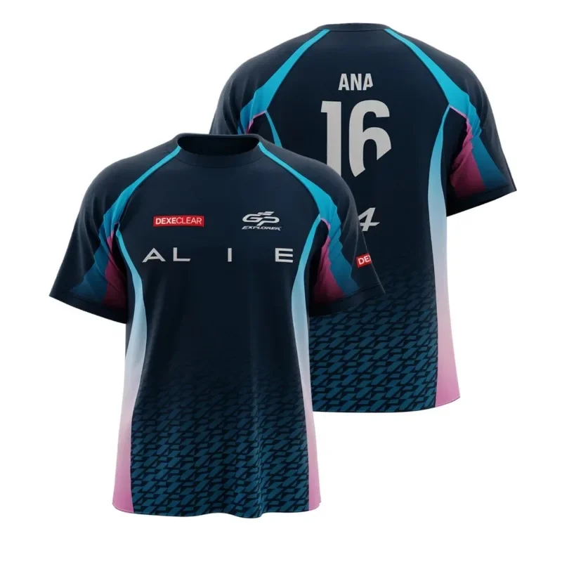 

Summer 3D Print Fans Team Uniforms Men Women Breathable Summer Racing Round Neck Short Sleeve Casual T-shirts Tops