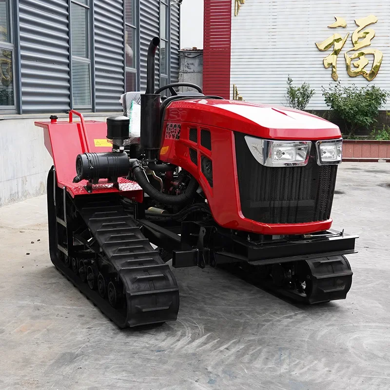 Macchinari agricoli, coltivatore cingolato, fioriera multifunzione diesel, trattore cingolato telecomandato, vendita calda 25HP