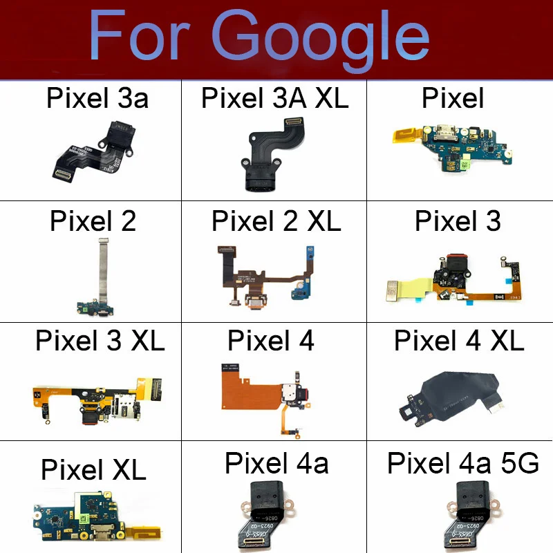 USB Charging Port Flex For Google Pixel 2 2XL 3 3XL 3A XL 4 4XL 4A 5G USB Charger Port Dock Plug Connector Board Flex Cable Part