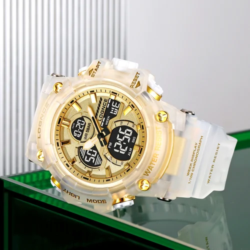 Imagen 2 del producto Reloj despertador LOQNCE, informe de tiempo, reloj electrónico resistente al agua 5ATM, reloj electrónico para deportes al aire libre 98007