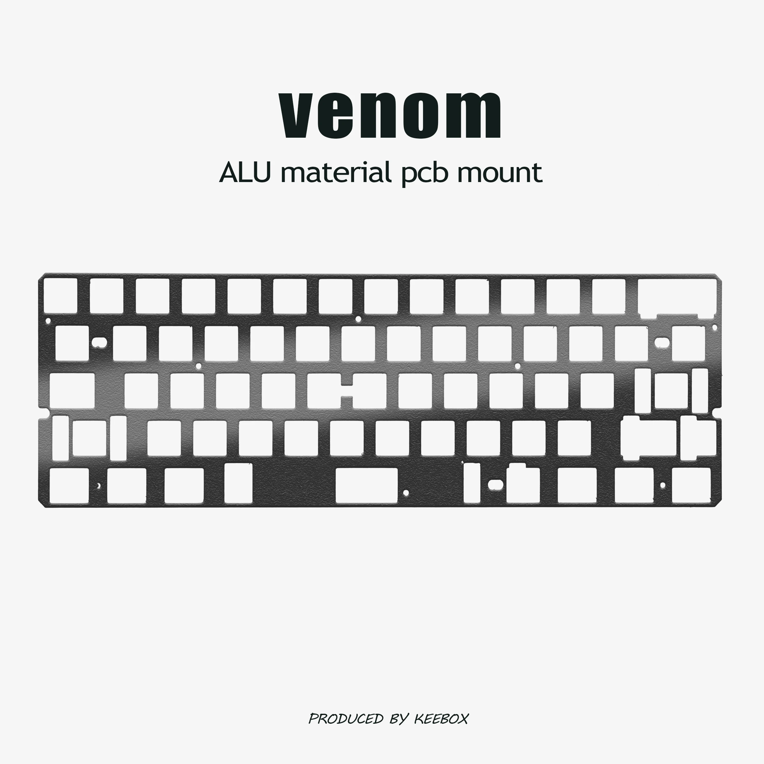 Keebox Venom Keyboard Kit PP PC Alu CF Positioning Plate Keyboard Kit PCB Mounted Mechanical Keyboard Custom DIY Keyboard Plate