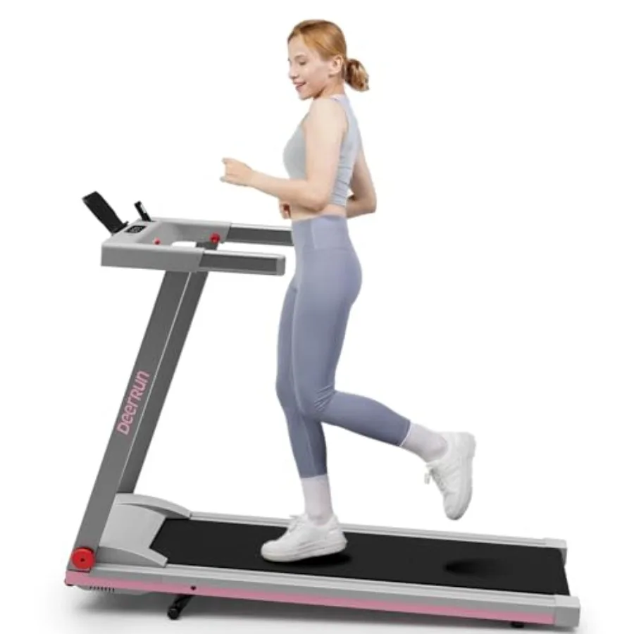 

Складная беговая дорожка для дома с 6 уровнями ручной регулировки наклона, диапазон скорости 0.6-7.5 миль/ч, двигатель 3.0 л.с., грузоподъемность 243 фунта, черная, с приложением и пультом ДУ