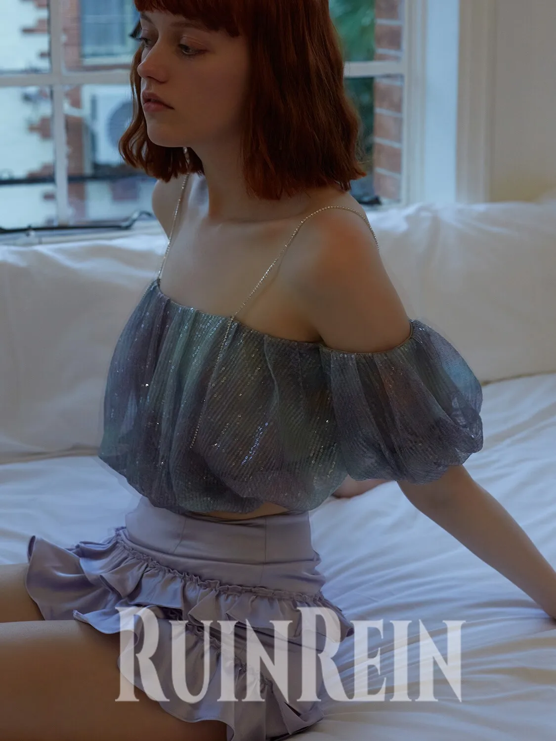 

RuinRein Dry Sequin Bloom ort Top Women's Sweet Sle Loose Fit Polyester Tank Top Inner Wear Spring 2024 Collection