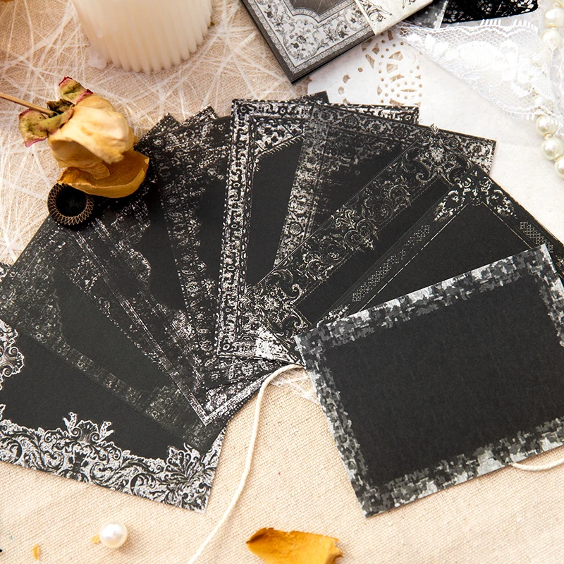 Yoofun 30pcs/lot Retro Frame Black and White Stickers Decorative Labels for Collage Scrapbooking DIY Journaling Planner DIY