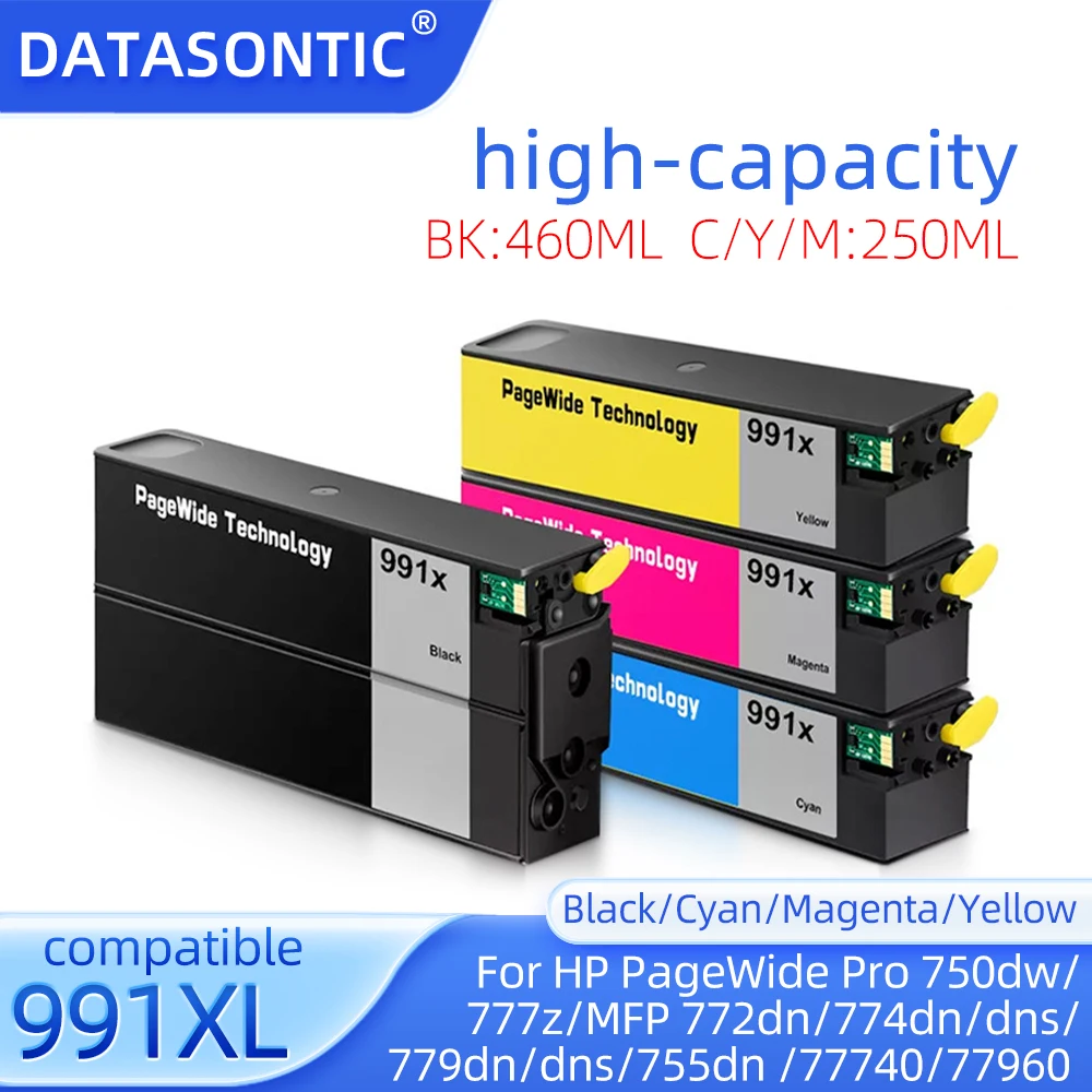 NEW 991 991X Ink cartridge Compatible For HP PageWide Pro 750dw 777z MFP 772dn 774dn dns 779dn dns 755dn 77740 77960 printer