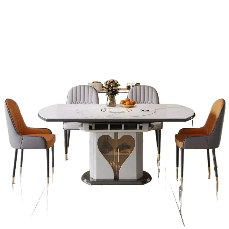 for  Dual Purpose Telescopic Dining Table AI Intelligent Voice Control Household Small Apartment Vegetable Warming