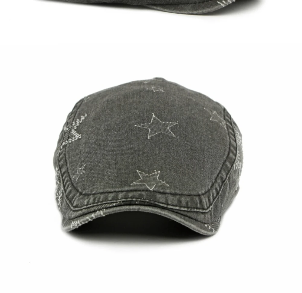 HT5101 Baskenmützen für Herren und Damen 2026 – Neue Stars Ivy Flat Cap für Künstler und Maler, Frühling/Herbst, 100 % Baumwolle – Detail 9