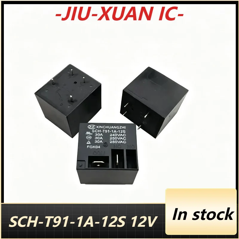 New 1pcs/lot SCH-T91-1A-12S 12V 4pins 30A Air conditioning water heater relay