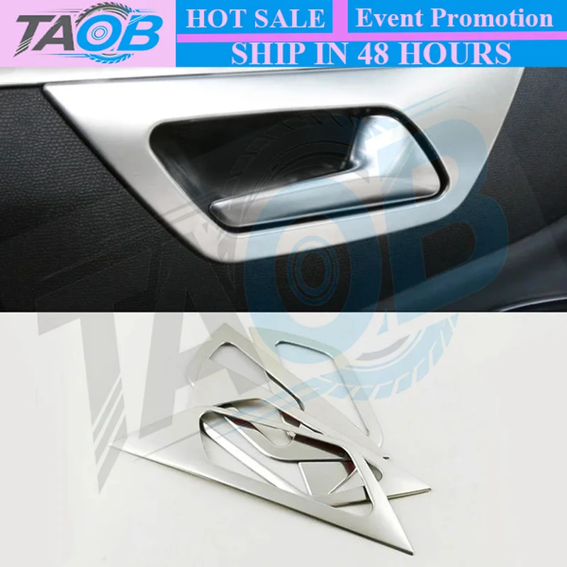 Stainless Steel Door Handle Bowl Cover Interior Decoration Trim For Peugeot 3008 GT 5008 2017 2018-2021 Car Accessories Styling