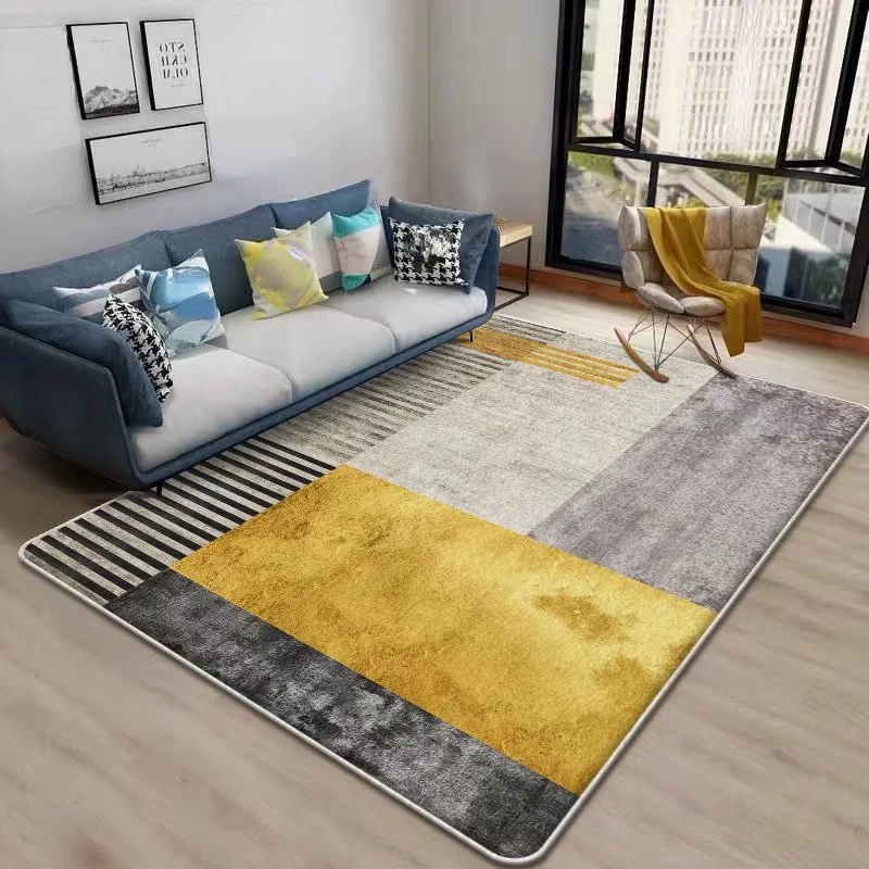 

Modern Light Luxury Living Room Carpets Lounge Coffee Table Area Rug Non-slip Bedroom Floor Mat Home Rooms Decoration Carpet