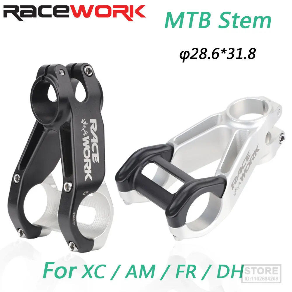 

RACEWORK Ultralight MTB Bicycle AL7050 Stem -17 Degree 31.8x80MM For AM/FR/DH Mountain Bike Handlebar High-Strength CNC