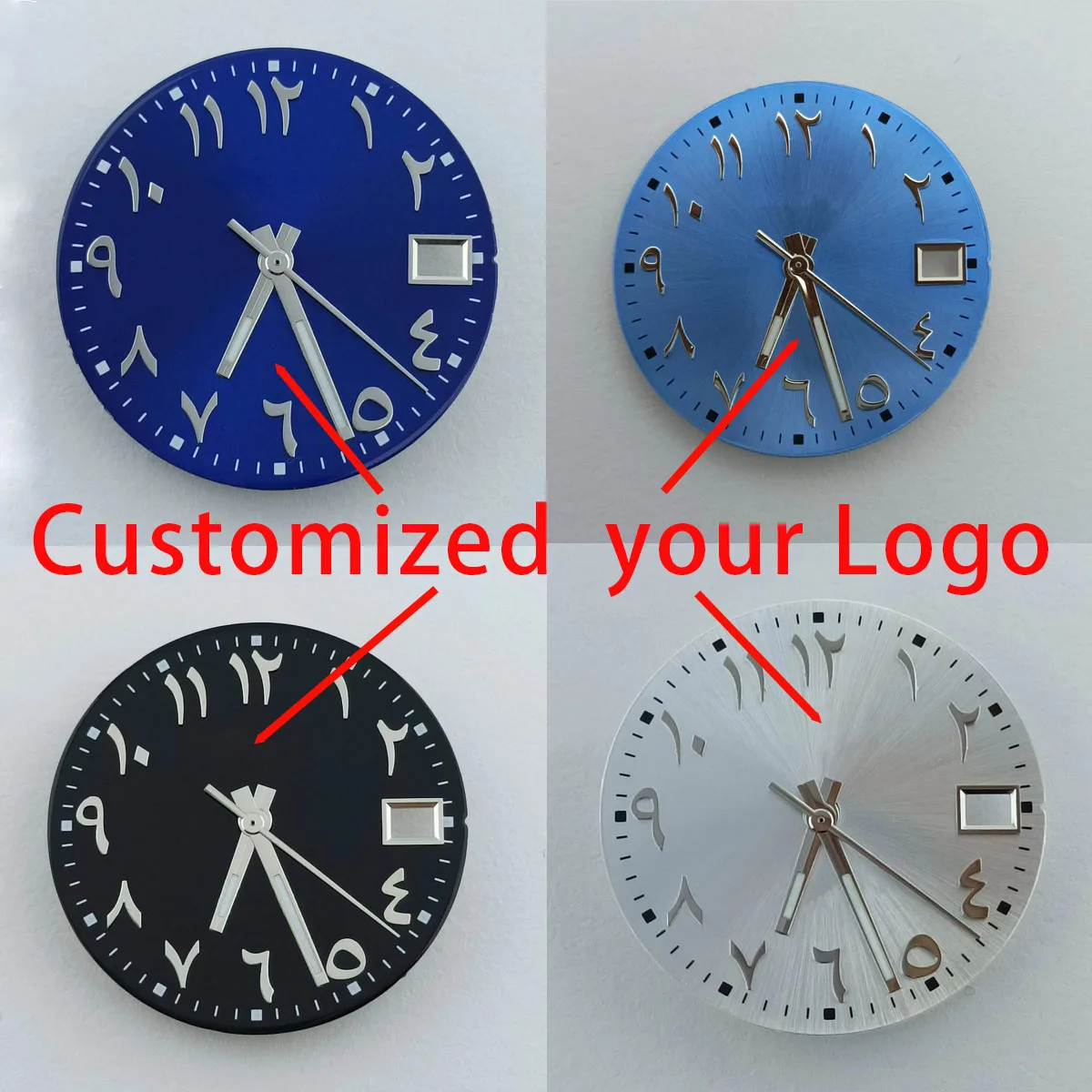 Customized logo 28.5mm Arabic alphanumeric dial does not light up, suitable for NH series 35/36 movement watch accessories