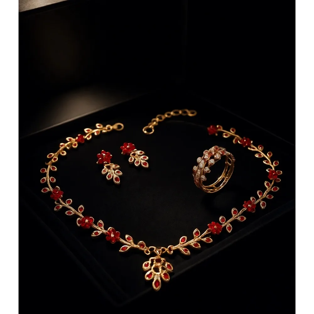 

Комплект украшений: колье-чокер с кристаллами и стразами, серьги-подвески, браслет-цепочка для невест, подружек невест, выпускного вечера, женщин