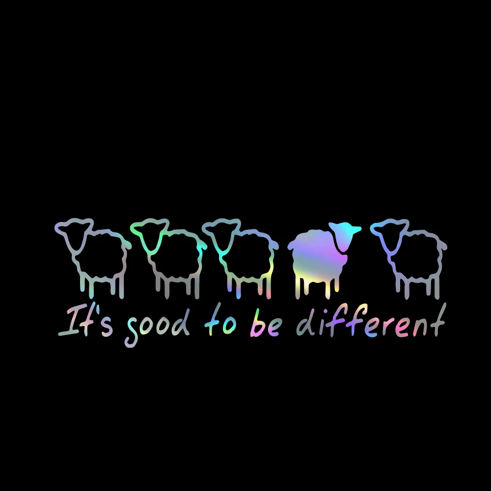It\'s Good To Be Different Sheep Graphic Car Sticker For Car Motorcycle Laptop Bottle Truck Phone Window Decals Car Accessories