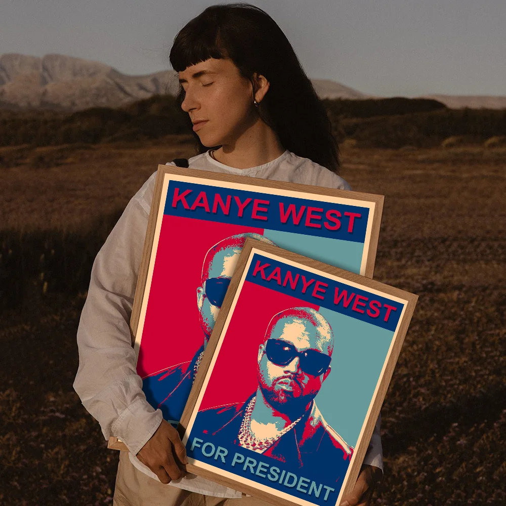 البوب مغني الراب كاني ويست سلسلة أنيمي الملصقات لزجة يتوهم الجدار ملصق لغرفة المعيشة زخارف للحانات ديكور جدار الغرفة