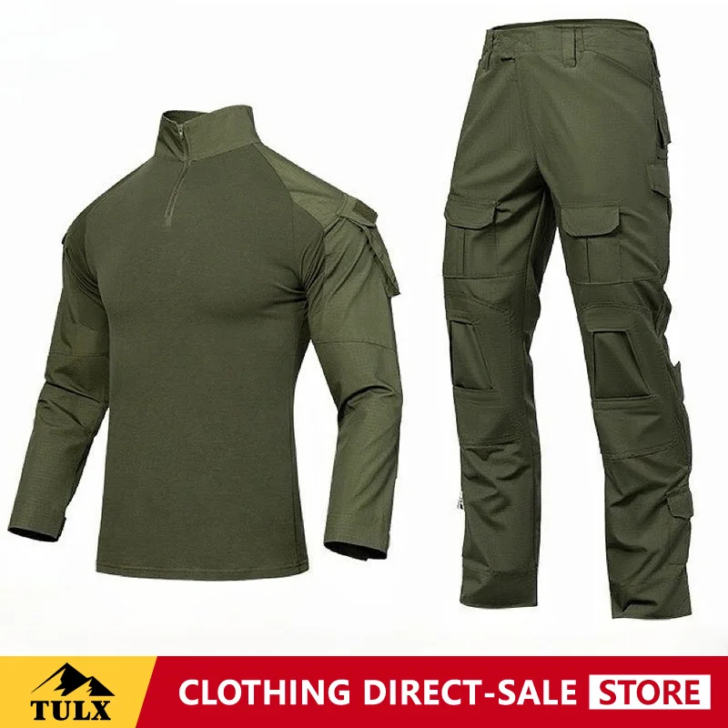 G2 Battle Frog Training Suit Men Breathable Durable Sports Set Long Sleeve American MC Camouflage Outdoor Tactical Suit