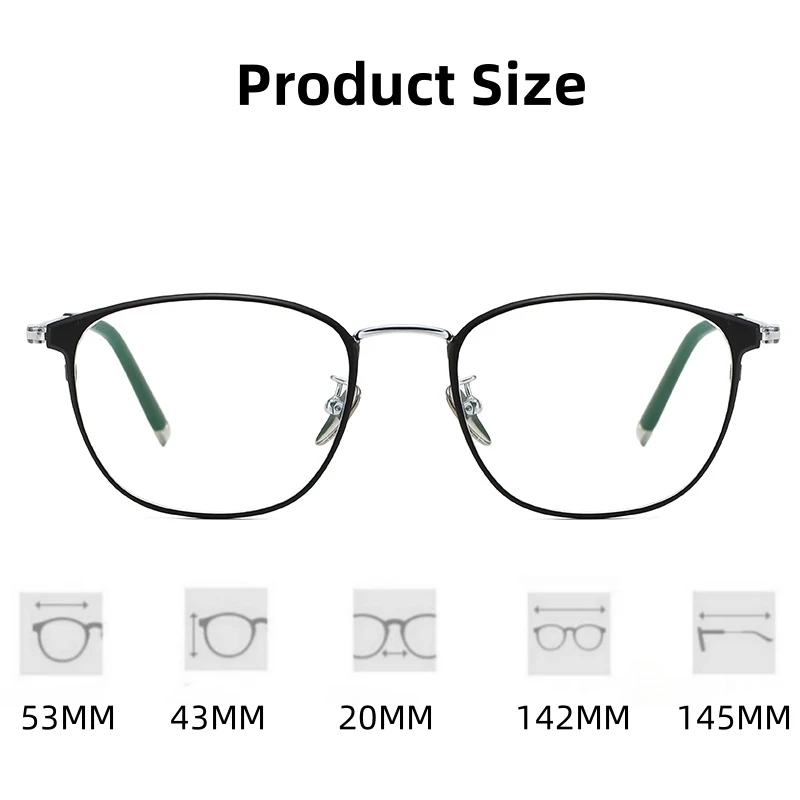 FIRADA Fashion Comfort Glasses Retro Luxury Pure Titanium Eyeglasses Optical Prescription Eyewear Frames For Men Women 2102-C - Image 2
