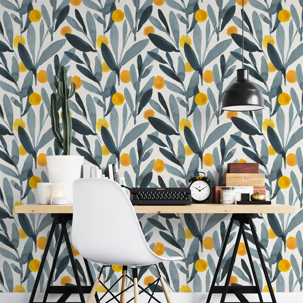 Богемное акварельное цветочное оклеивание обоев, детское растение, цветочные фрески, очистка и наклейка для гостиной, спальни, домашнее украшение для стен