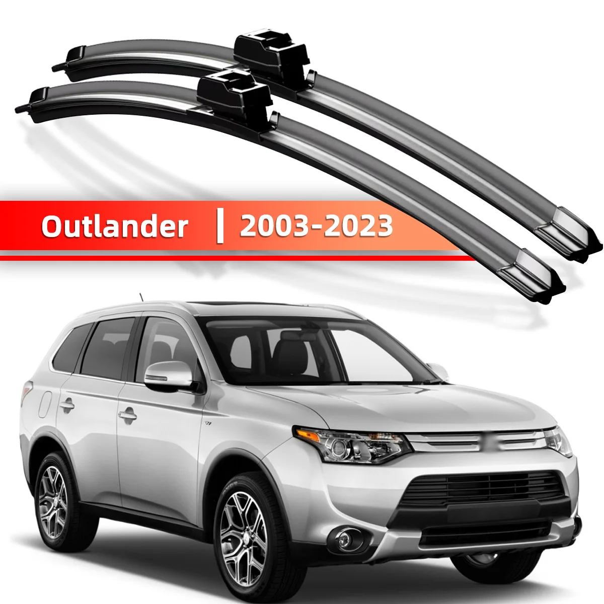 

Комплект щеток стеклоочистителя автомобиля для Mitsubishi Outlander 1, 2, 3, 2003-2023, аксессуары для щеток стеклоочистителя 2004 2006 2012 2018