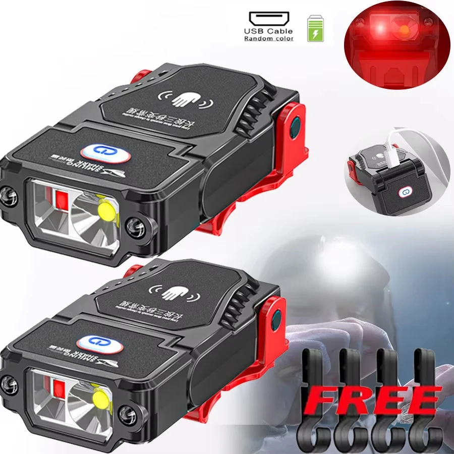 Fishing Lamp Head, Wearable Special Cap Clip Lamp, Charging Small Sensor Headlight, Strong Light