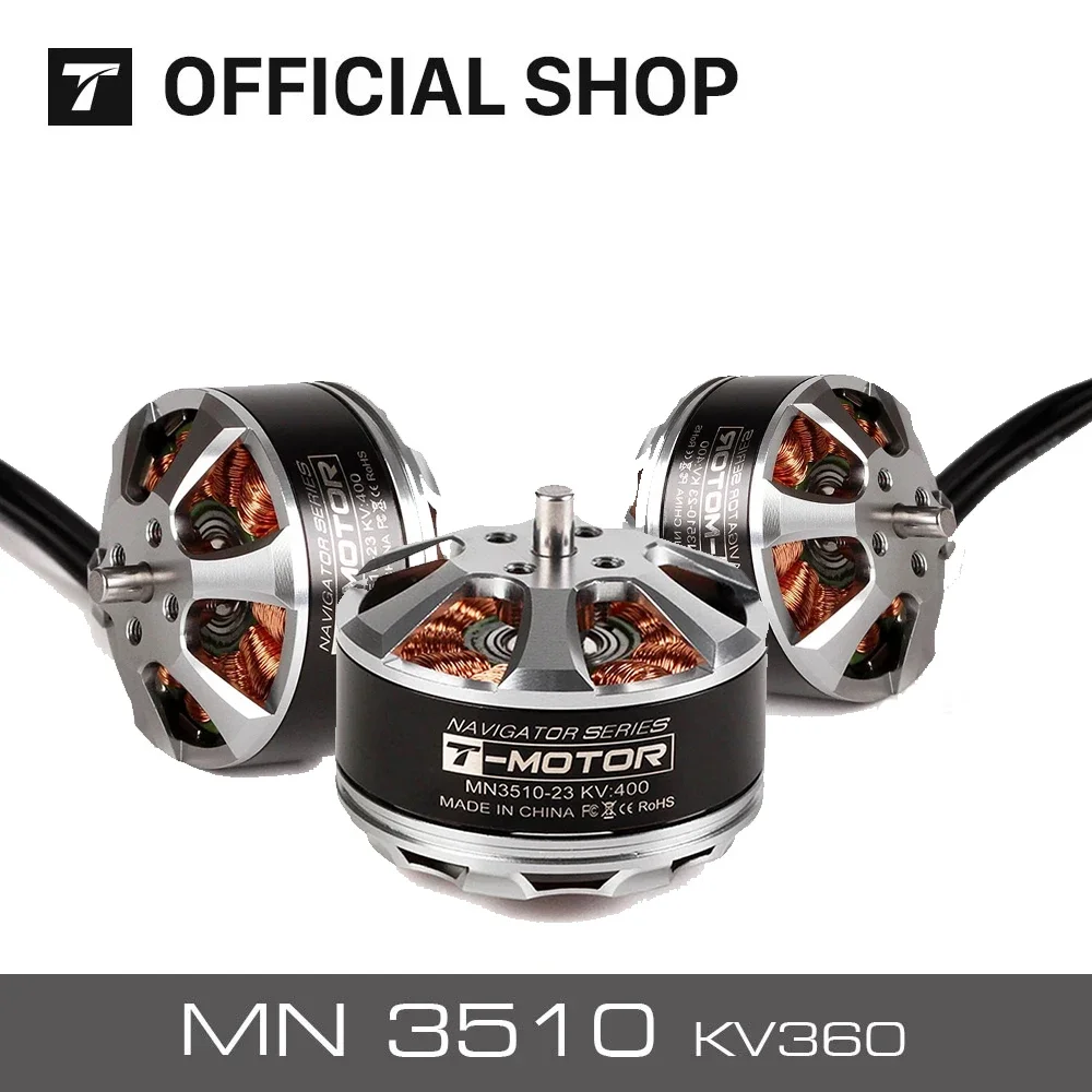 محرك T-MOTOR MN3510 بدون طيار مع 1.9 كجم أقصى دفع KV360/KV630/KV700 لطائرات بدون طيار بدون طيار/RTF RC محرك تحكم راديو احترافي
