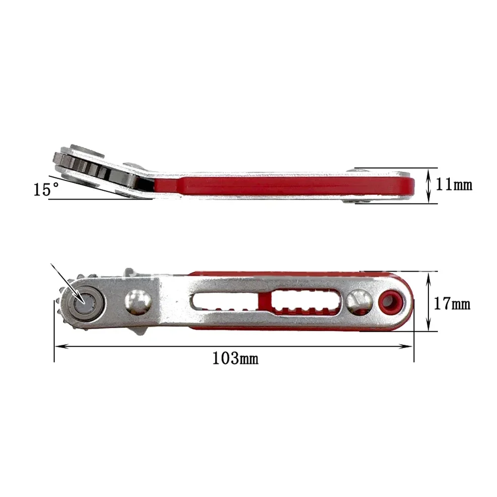 1SET Multifunctional Two-Way Ratchet Screwdriver Set Corner Bend Right Angle Magnetic Alloy Steel Material 10cm*3cm*1cm