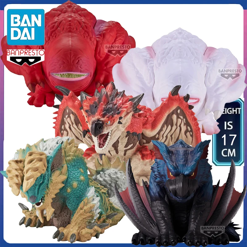 BANPRESTO Monster Hunter Khezu Nargacuga Akura Velder Dragón de Fuego Macho Zinogre PVC 17CM Figura de Acción de Anime Modelo de Juguete