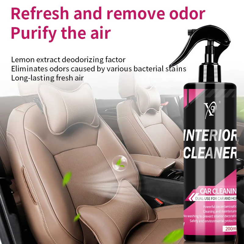 

Multi functional foam cleaner, interior leather,seat,bathroom,shoes,strong stain removal,car and house dual-use,no water washing