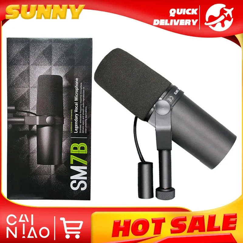 

2026 microphone sm7b dynamic microphone podcast studio set for Live/Stage Recording Podcasting cardioid Black Metal mic 7b