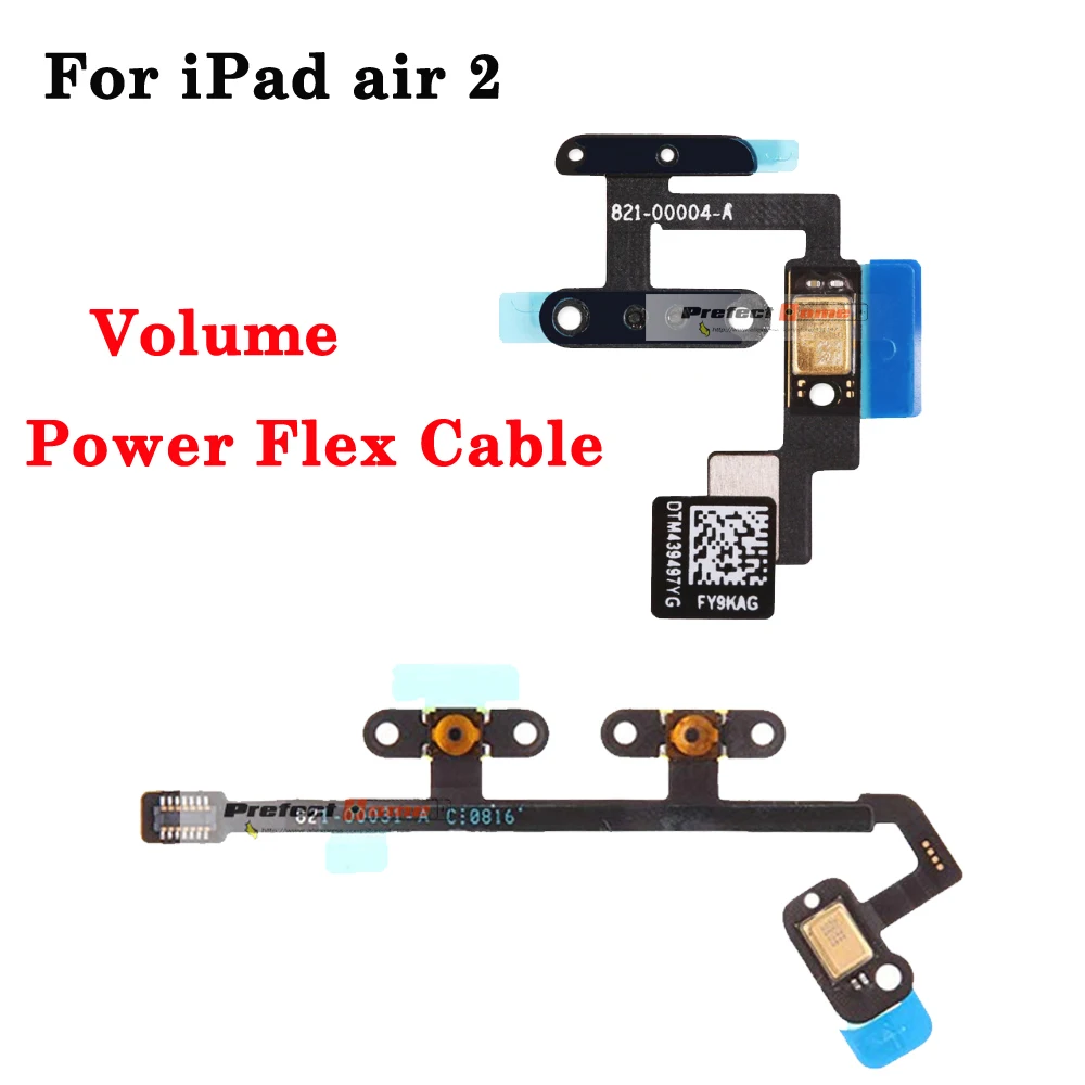 

Pop Power On Off Volume Up Down Switch Боковая кнопка Ключ Лента Гибкий кабель для iPad 5 6 7 8 9 Air 1 2 A1474 A1475 A1476 A1566 A156