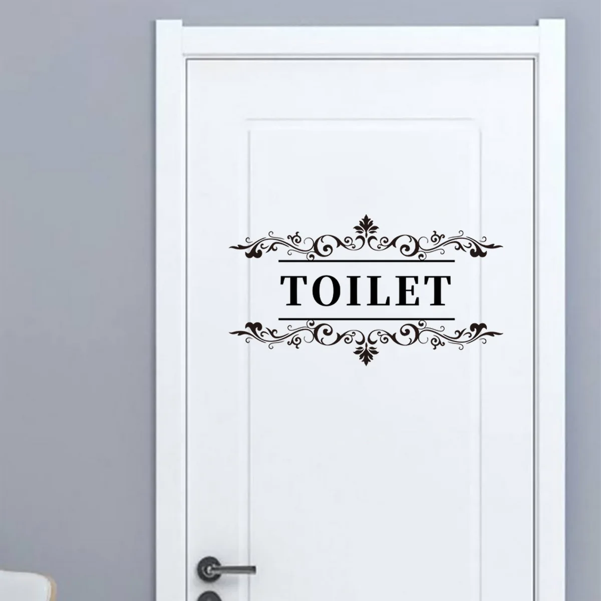 

25*40cm English Toilet Wall Stickers Door Stickers Living Room Bedroom Toilet Home Decoration Wall Stickers Wallpaper Ms8492