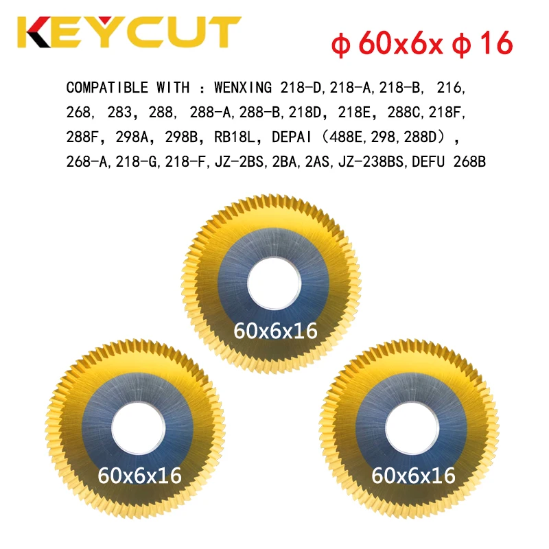 

Резак Wenxing 60x6x16 мм подходит для Wenxing 218 depai 298 JZ 238BS Дубликатор ключей Слесарные инструменты