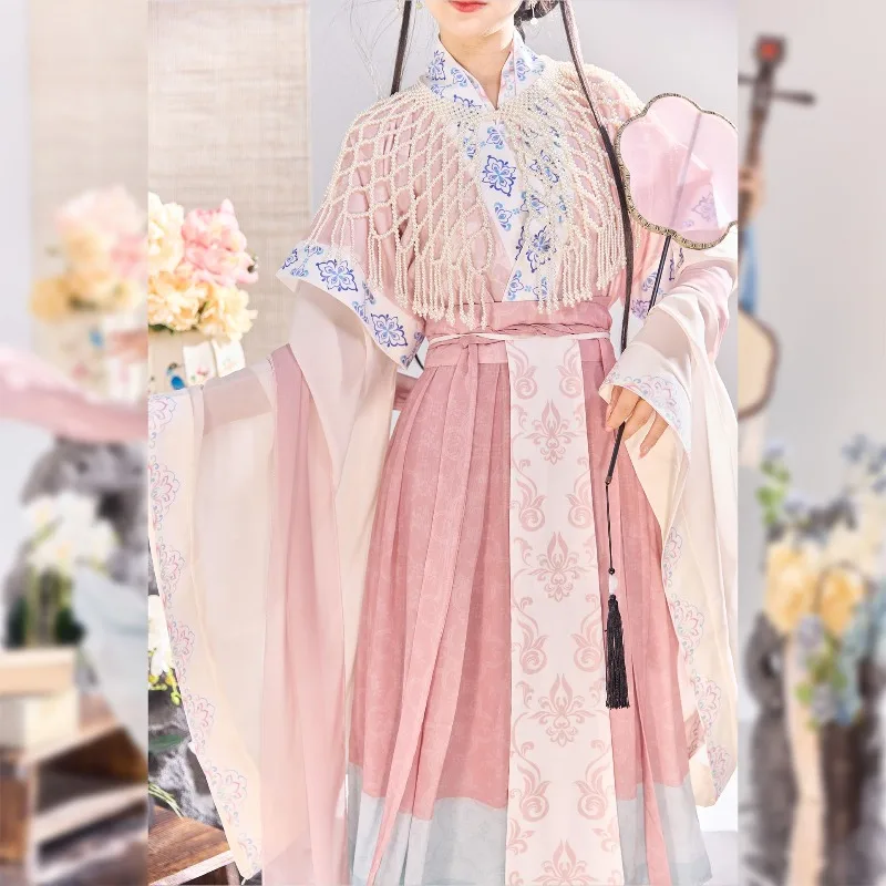 Modern Hanfu Woman Chinese Traditional Tang Dynasty Fairy Princess Dress Tang Suit Ancient Folk Dress Halloween Party Outfit