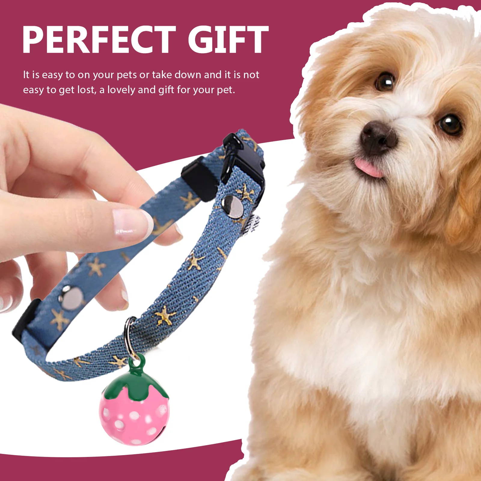 

10Pcs Cartoon Bells Collar Accessories Mini Bell Pendant Charms for Dog Cat Collar Keychain Backpack DIY Craft