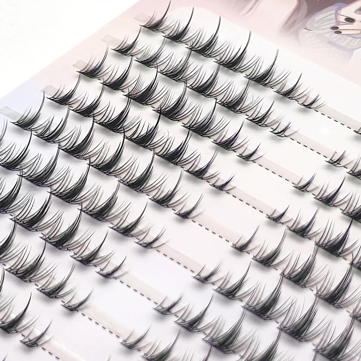 White Moonlight Fairy Eyelash Extension Natural Individual Makeup Lash DIY Clusters Lashes Segmented Grafted Lazy Eyelashes