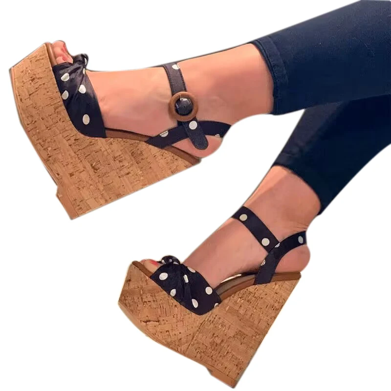 

SHOFOO Модные женские босоножки на высоком каблуке, белые атласные босоножки на черной подошве, высота каблука около 15 см, туфли на танкетке и платформе