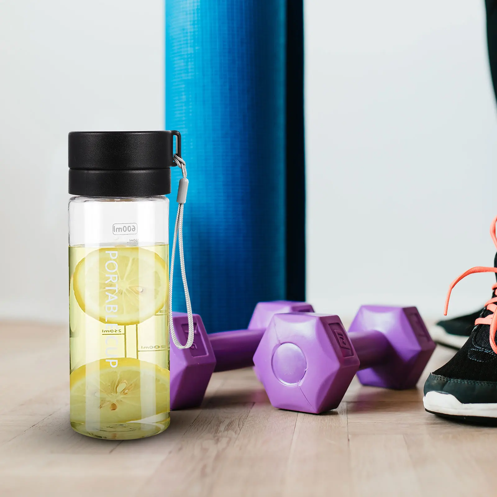 

Portable Sports Water Bottle Large Capacity Leakproof PP Material for Hiking Cycling Camping Running Yoga Office Use Water Jug