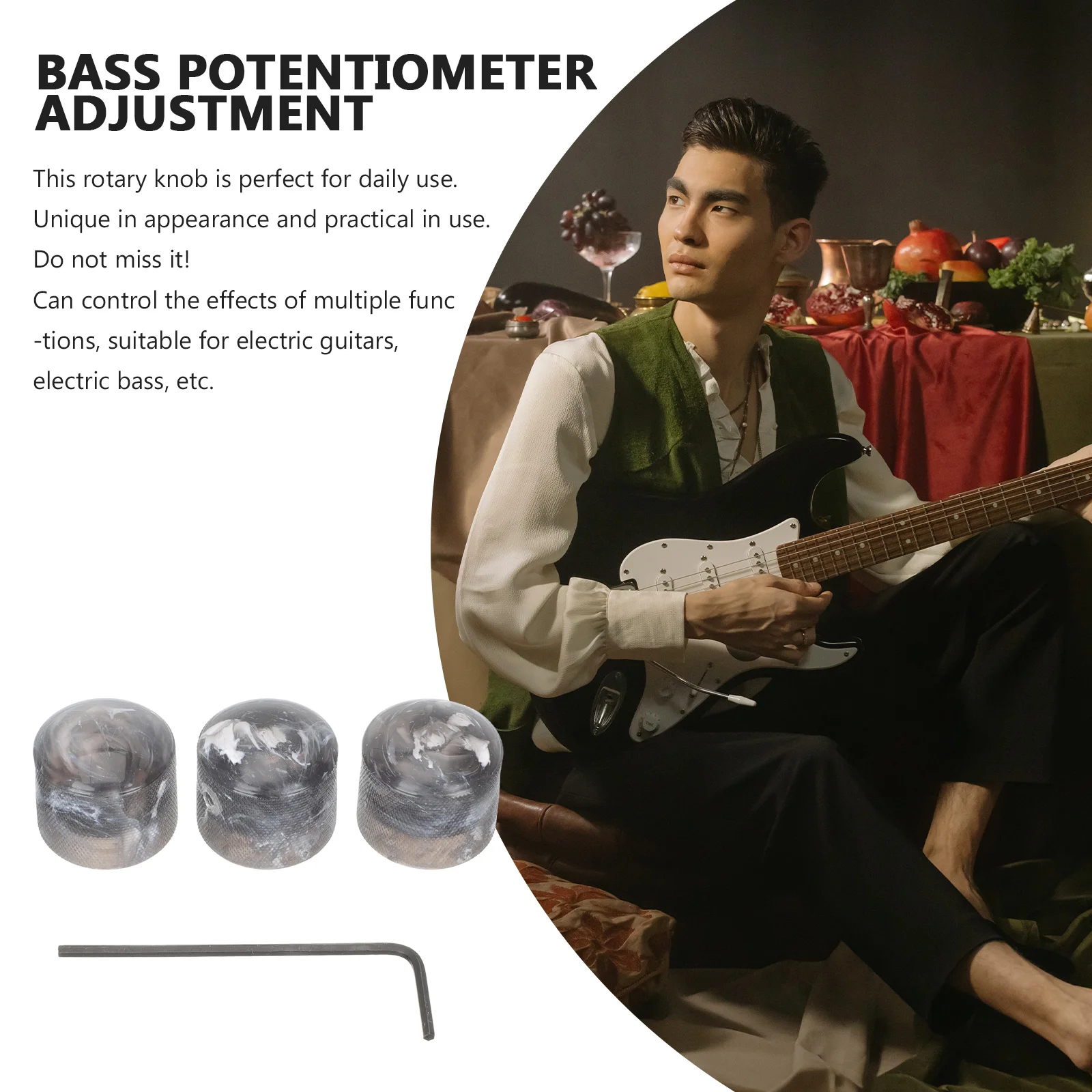

Electric Guitar Buttons Accessories Potentiometer Knobs Volume Control Alloy for Audio Rotary
