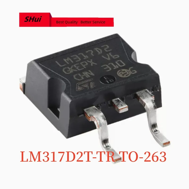 Regulador de tensão ajustável, LM317D2T-TR TO-263, LM317, LM317D2, 1,2 A, 1.5A atual, 1,2 a 37V, 10pcs