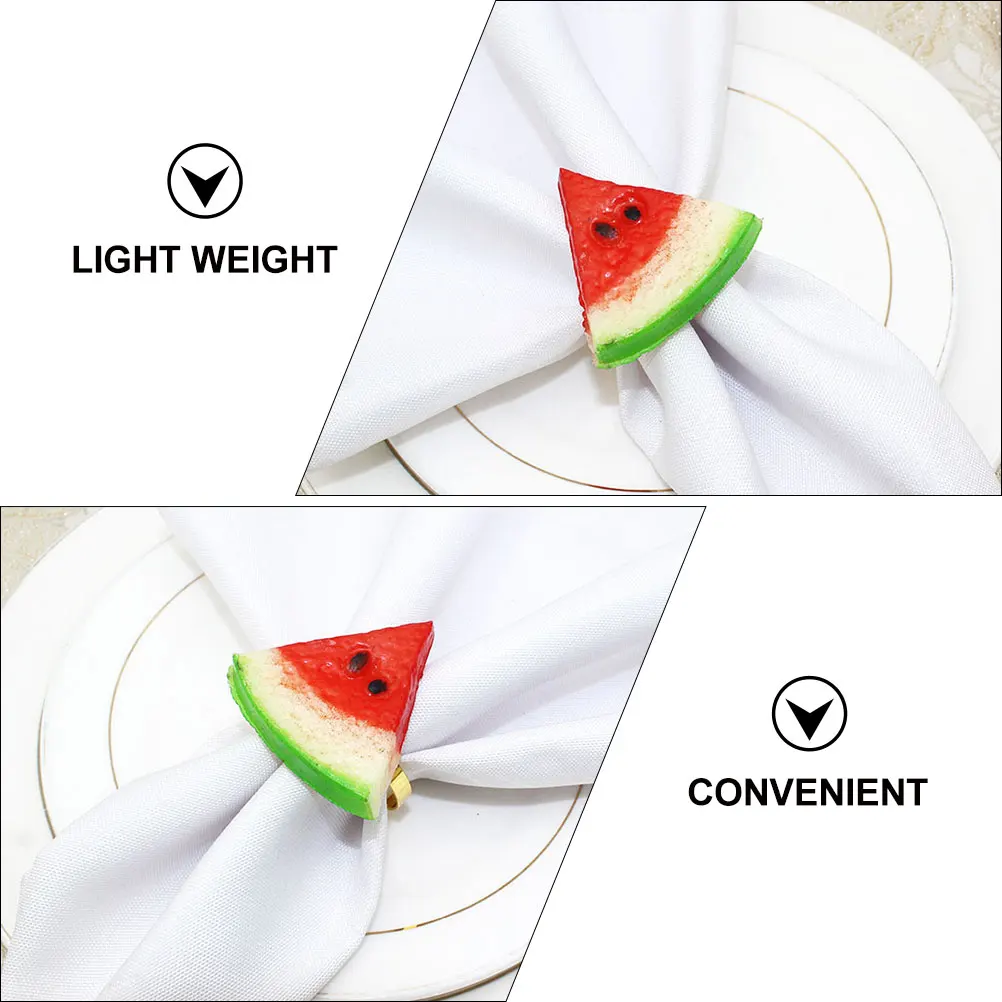 

Watermelon Napkin Rings Dining Table Decoration Portable Reusable Alloy Plastic Craftsmanship Elegant Banquet Party Home Use