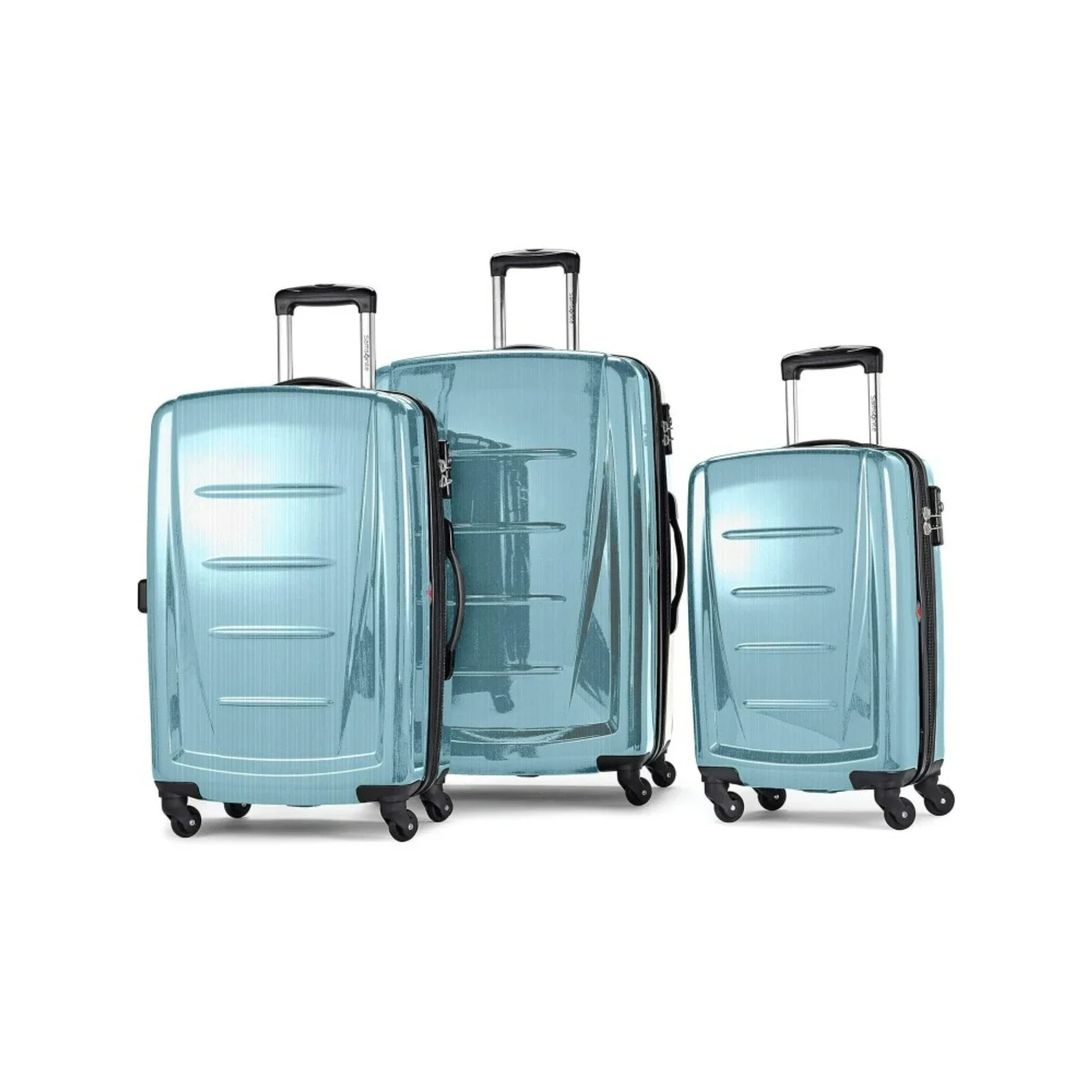 Winfield 2 Hardside Luggage with Spinner Wheels, Ice Blue, 3-Piece Set (20/24/28)