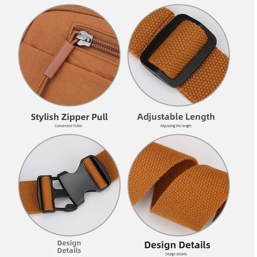 Convertible Design Convertible Waist Pack Adjustable Strap Large Capacity Adjustable Strap Bag Single Shoulder Style