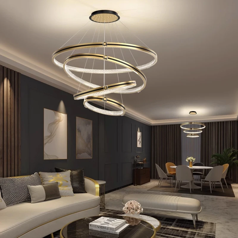 

Modern Minimalist Chandeliers for Bedroom Light Luxury Living Room Lights Nordic Loft Duplex Creative Art Restaurant Lamps
