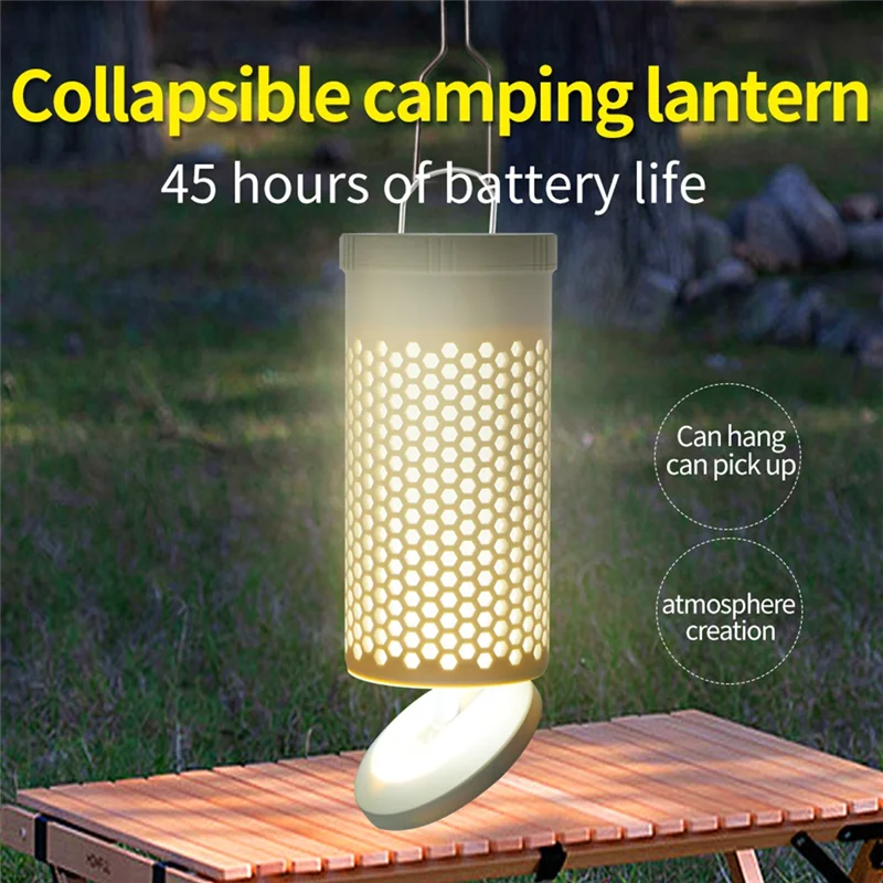 

A93E-LED Camping Light USB Rechargeable Lamp Ambient Fill Light Outdoor Hanging Camping Lantern Atmosphere Lantern