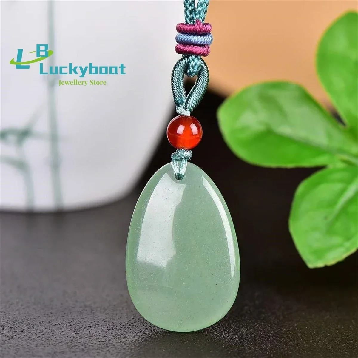 Natural Dongling Jade Emerald Green Droplet Pendant Simple and Personalized Exquisite Fashion Versatile for Men and Women
