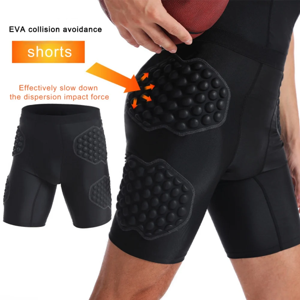 Men Anti-Collision Padded Training Shorts EVA Thick Sponge Protective Shorts  Soccer Football Basketball Rugby Shorts