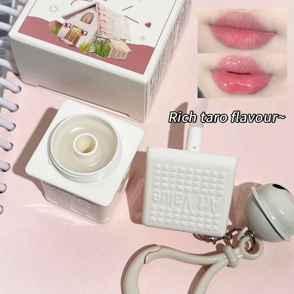 Lip Sleep Mask Night Sleeping Moisturizing Lips Care Nourishing Reduce Lip Lines Lip Glowly Balm Small House Keychain Cosmetics